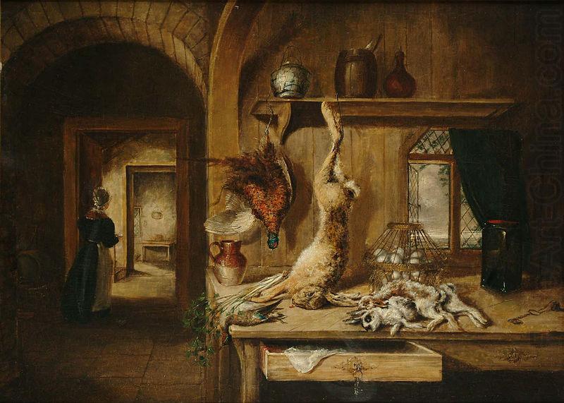 Still life of game in a larder, Benjamin Blake